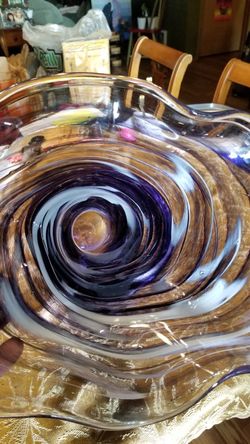 Divelbiss blown glass vase (signed)