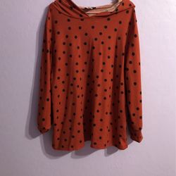 Dark Orange Polka Dot Sweatshirt