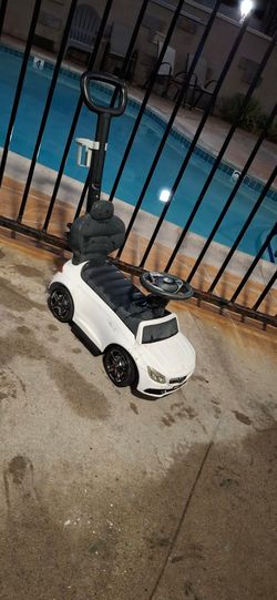 Push white car for kids