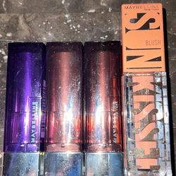 Maybelline Lipstick & Liquid Blush. $12 All