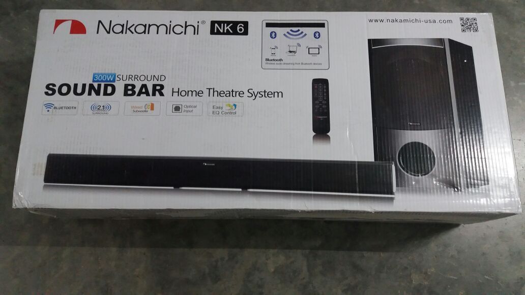 Nakamichi 300W Sound Bar Home Theater System