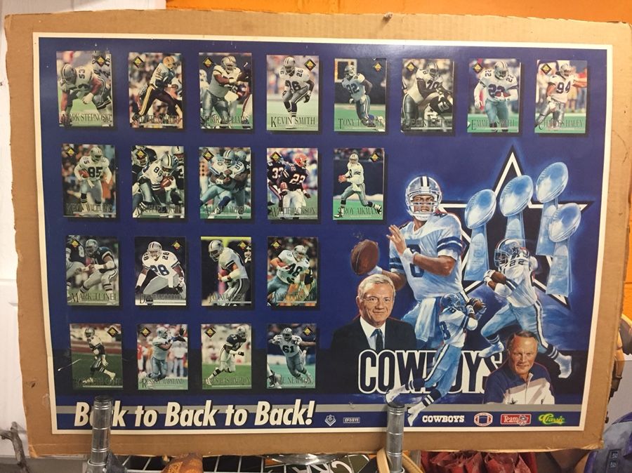 Vintage Dallas Cowboys Back to Back Switzer/Jones Cowboys Poster