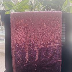 Pink Sequins Table Runner 104x12”