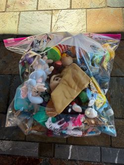 Bag of toys small figures collectibles big ziplock bag