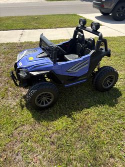 POSTACK 24V 2-Seater Ride-On UTV - Like New, Used Twice - Blue OFF-ROAD SPORT with Remote