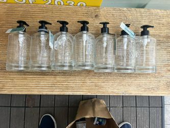 10 Clear Glass Tommy Bahamma Tropical Soap Dispenser
