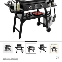 New in the box flat grill with hood