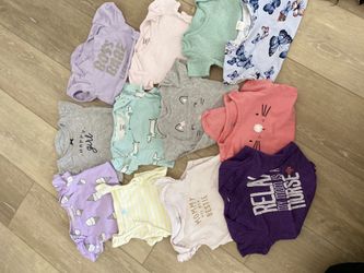 6-12 mo girl short sleeve onesies $10 for all