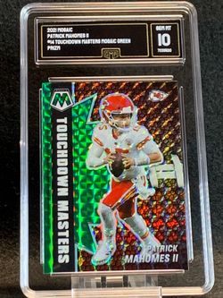 2021 Mosaic 🔥 Patrick Mahomes 🔥 Touchdown Masters Mosaic Green Prizm GMA 10 💎 Mint - Kansas City Chiefs