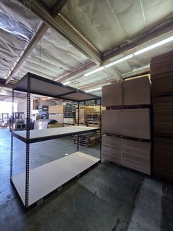 Industrial Racks 96 in W x 48 in D Used 3 Tier Storage Shelving Similar To Uline Shelves Delivery Available