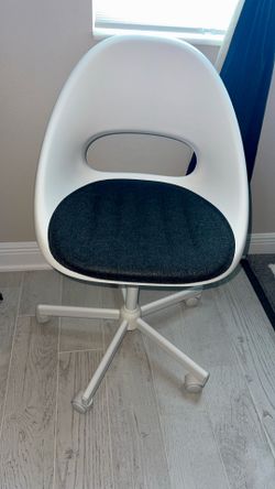 Swivel Chairs with padded seating - 2 Available (IKEA - White)