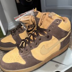 9.5 men nike sb dunk high brown pack