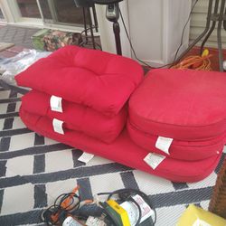 Patio Furniture Pillows ( Red)