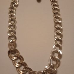 Lovely Silver Ringed Necklace