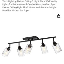 New In Box Black Ceiling 5 Light 
