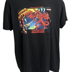 Super Metroid Nintendo T-Shirt Men’s XL Black Retro Gaming ThinkGeek 2018 Tee