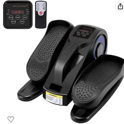 Rollingsurfer Under Desk Elliptical Machine, Adjustable Speeds Elliptical Trainer with Non-Slip Pedal Exerciser and LCD Monitor, Leg Recovery and Ther