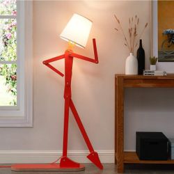 Floor Lamp Wood Stick Figure Bulb Included
Creative Swing Arm Design, Standing Light, for Bedroom, Living Room, Reading, Tall,