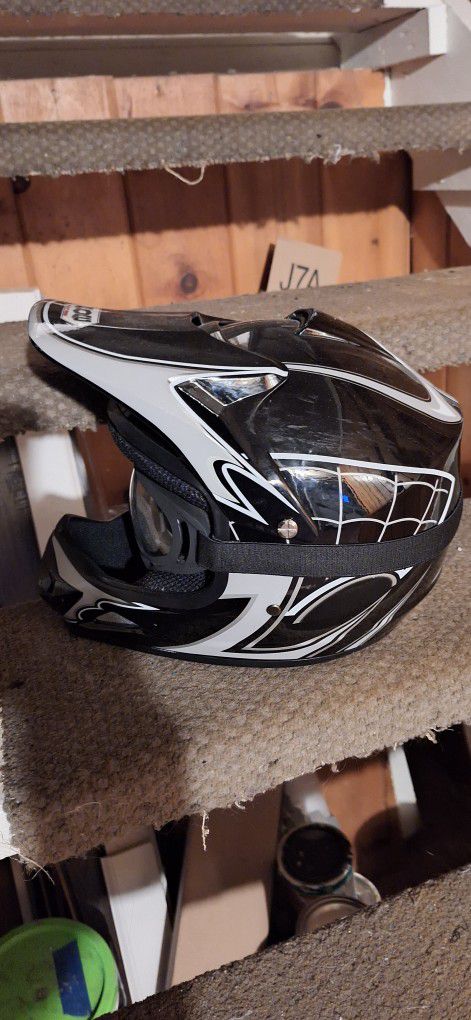 Youth Size  MX Helmet And Goggle 