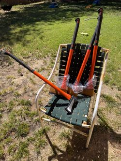 Orange and Black Axes Set of 4