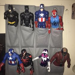 Eight Action Figures 