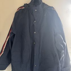 Blauer Gore-Tex Blue XL Long Work Jacket with Reflective Stripes