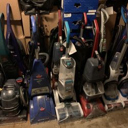 Working carpet shampooers