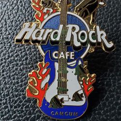 Hard Rock Cafe Cancun Guitar Pin 