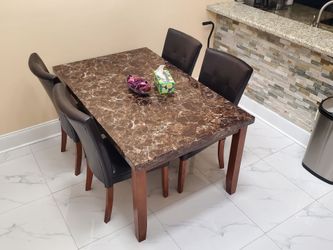 Elegant Dining Table with 5 Chairs
