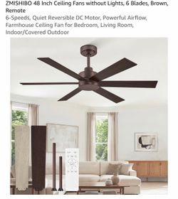 Farmhouse ceiling fan 48in no lights