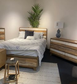 Queen bed frame and dresser set