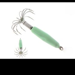 NEW Stainless Steel Luminous 12 Needle Squid Hook No Barb Blow Tube Umbrella Hook.  Please see all pictures as part of the description.   Please check