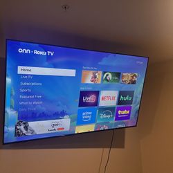 Roku 75 inch tv With Wall Mount