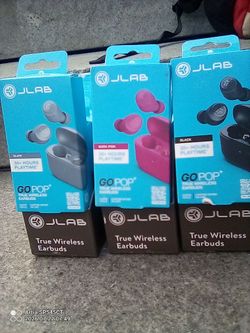 JLab earbuds gopop+ (Seale in box) comes in pink gray and black
