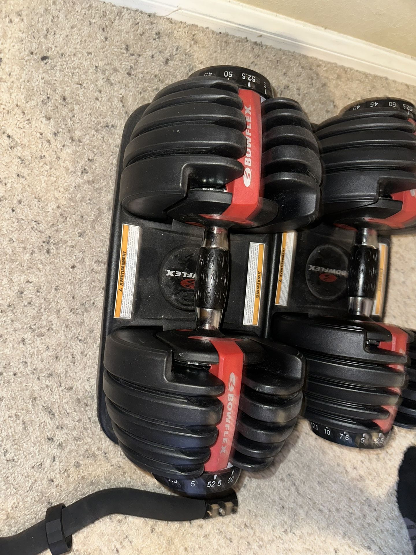 Bow flex 552 Dumbbells, Pair 5-52.5lbs