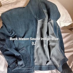Buck Mason Suede Blue Jacket  (L)     Price Reduced $25