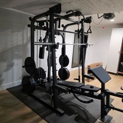 Smith Machine 2001 | Multi-Use Adj Bench | Gym Equipment | Fitness | Squat Rack | Excercise |🔴WEIGHTS AND BARBELL SOLD SEPARATELY 🔴 FREE DELIVERY 🚚