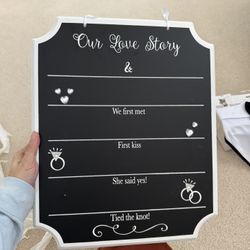 Our Story Chalkboard