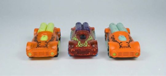 Lot of 3 Hot Wheels Power Pro Series Magnetic Track Cars / Sci-Fi Racers