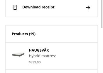 IKEA HAUGSVÄR Hybrid Mattress - Queen Size