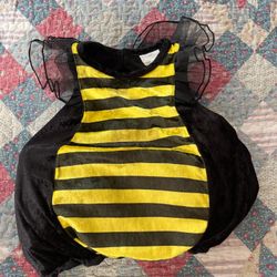 Bumble Bee Halloween Dress Up Costume Girls Size 1-2 Years One Piece Black Yello