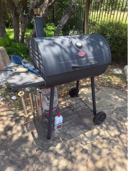 Char-Griller Charcoal Grill & Smoker with Thermometer and Accessories