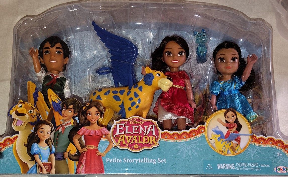 DISNEY PRINCESS ELENA OF AVALOR PETITE STORYTELLING SET MATEO, ISABEL, SKYLARK, ZUZO,TOYS R US RARE TO FIND