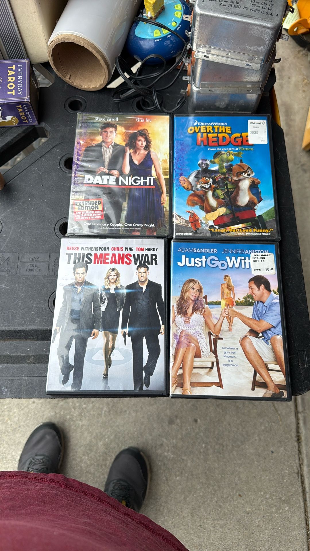 4 DVD’s (3 Sealed) Date Night, Over The Hedge, Just Go With It, And This Means War (not Sealed)