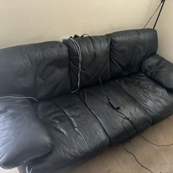 Leather Couch And Loveseat-Free