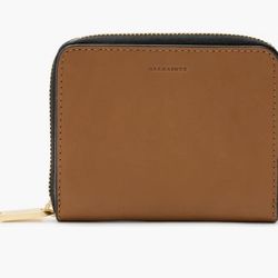 ALLSAINTS Lena Hex Leather Zip Wallet NWOT