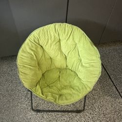Saucer Chair Round, Folds Flat, In Great Condition, $20, No Holds. Trades. Or Deliveries