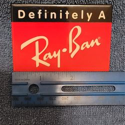 Ray- Ban / Vintage Pin Back Button 