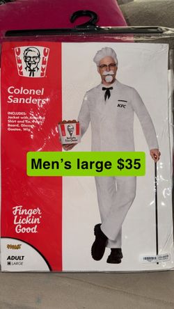 KFC Colonel Sanders Halloween Costume Men's Large