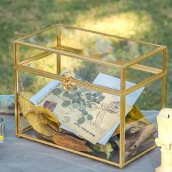 Gold Glass Cards Box